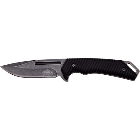 Master Cutlery 2017 Master Master Usa 9In Stonewash Fixed Bld Knf, Blk G10 Hndl, W / Molle Shth MAS-MU-1130
